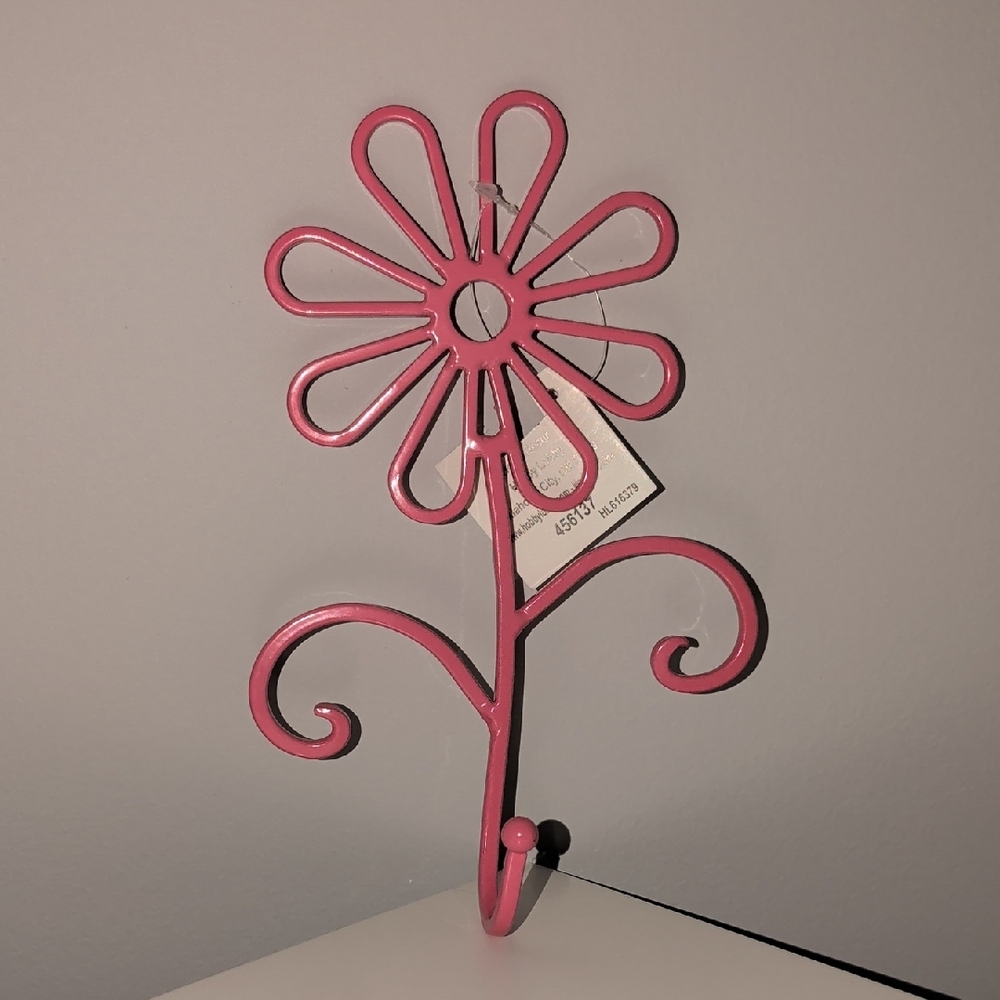 Hobby Lobby Pink Metal Flower Wall Hook